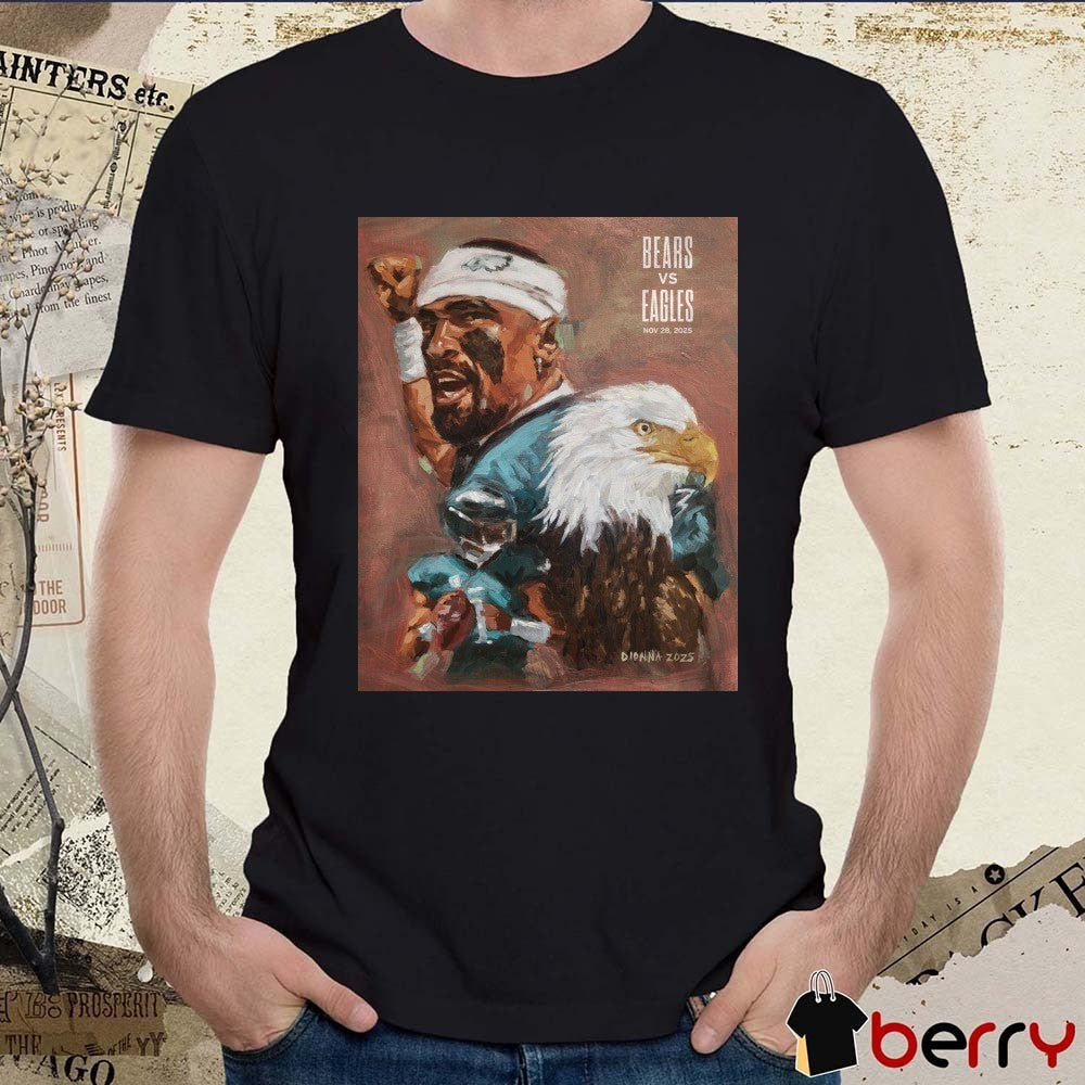 Jalen Hurts Philadelphia Eagles Vs Chicago Bears Gameday Black Friday November 28, 2025 Artwork Poster t-shirt