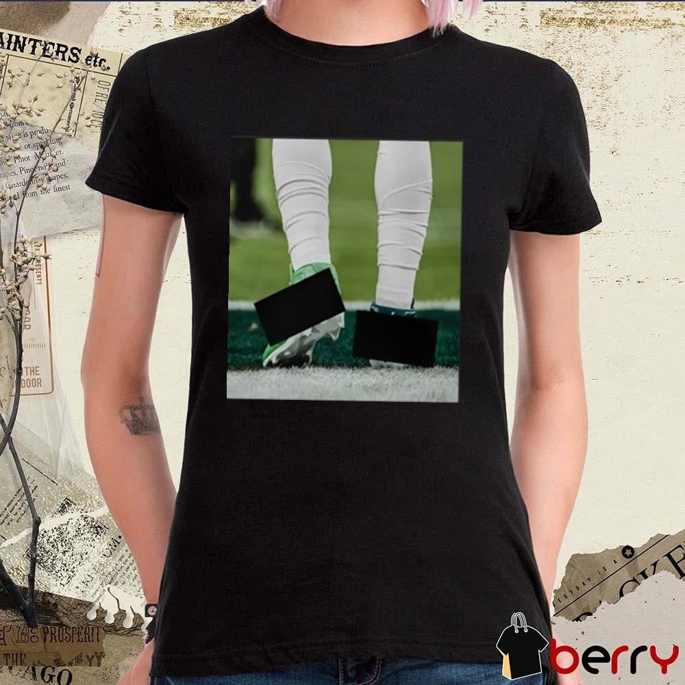 Jalen Hurts The Banned Two Different Colored Jordans Philadelphia Eagles NFL Poster t-shirt