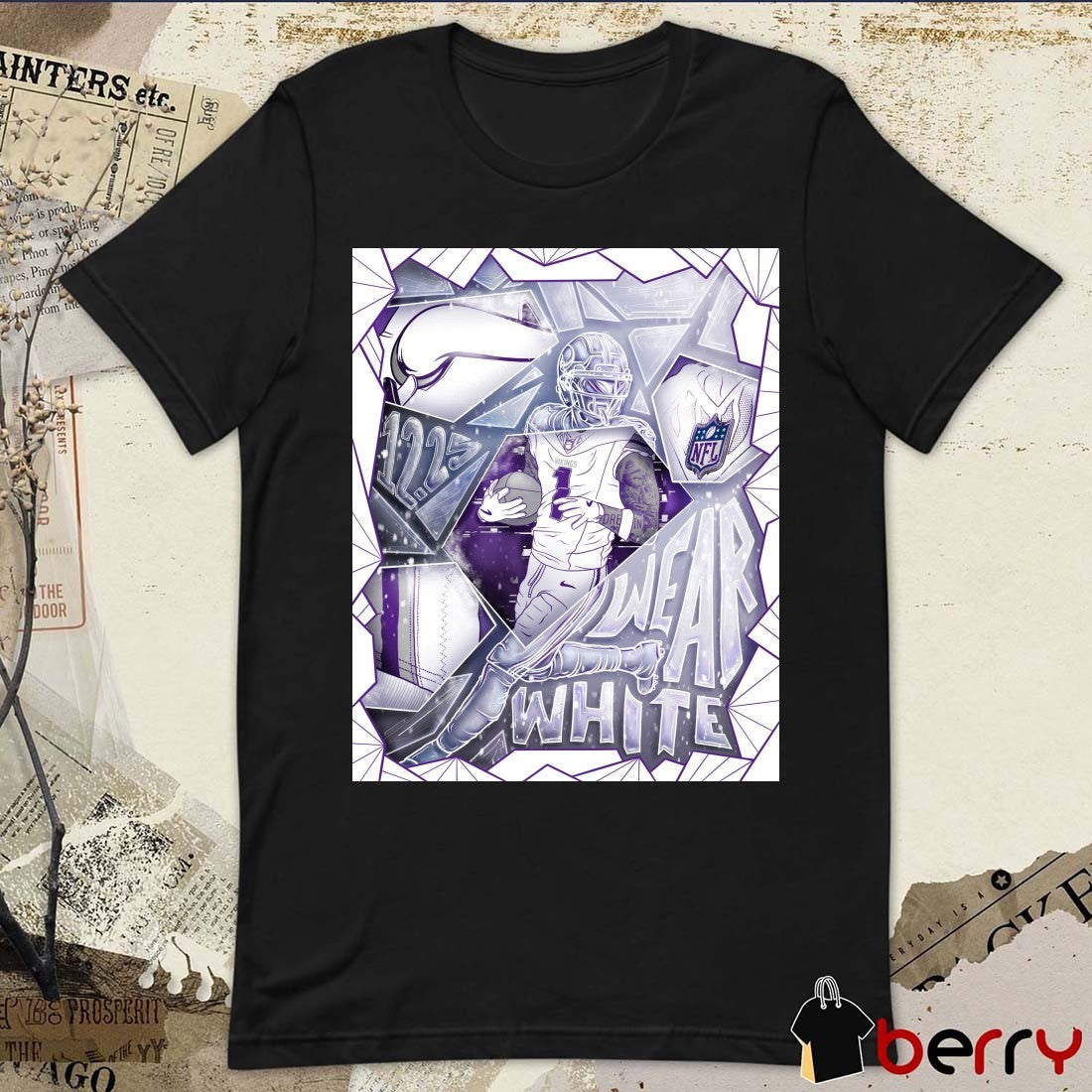 Jalen Nailor Minnesota Vikings NFL 12 25 2025 Wear White Winter Whiteout Week t-shirt