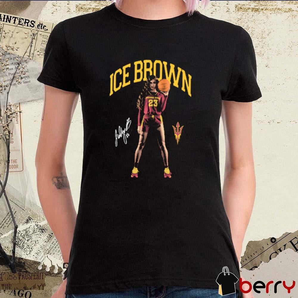 Jalyn Ice Brown Arizona State Sun Devils Portrait Signature t-shirt