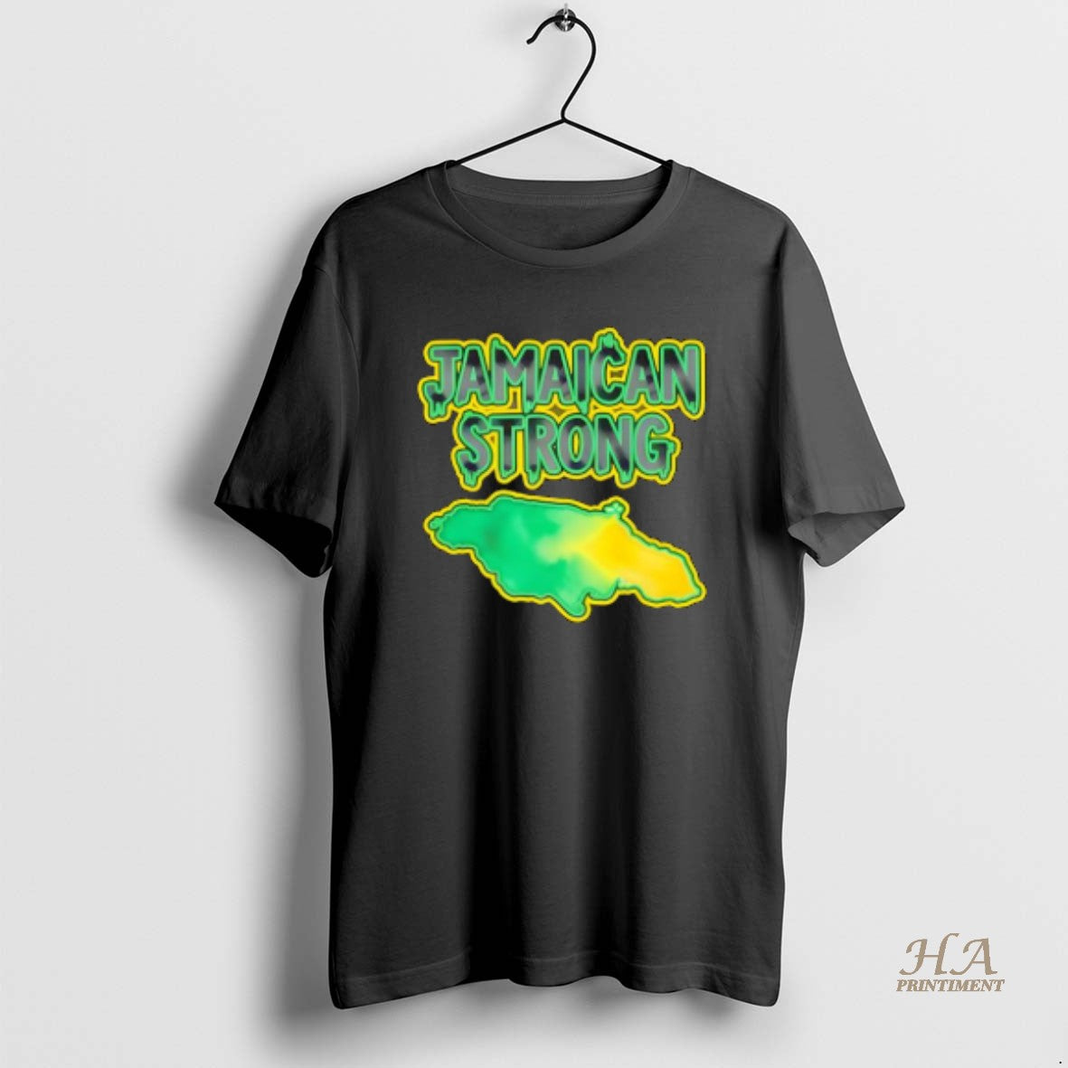 Official Jamaica Strong Watercolor Style Country Map T-Shirts, Hoodie, Sweatshirt | InkNestWear.com
