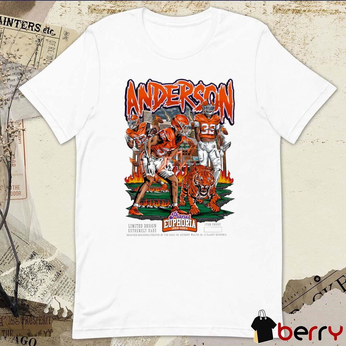 Jamal Anderson Atlanta Falcons NFL Planet Euphoria Artwork t-shirt