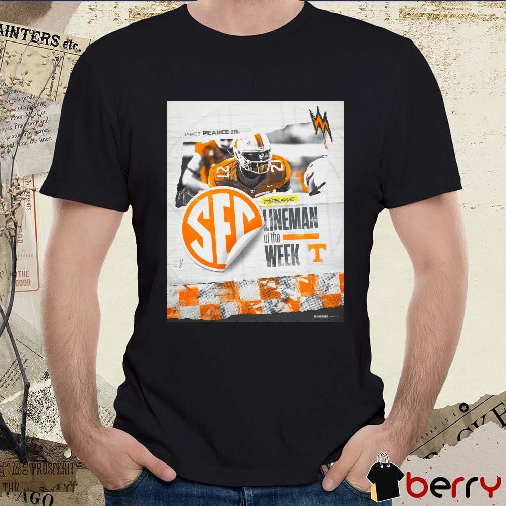 James Pearce Jr. Tennessee Vols Lineman Of The Week Poster t-shirt