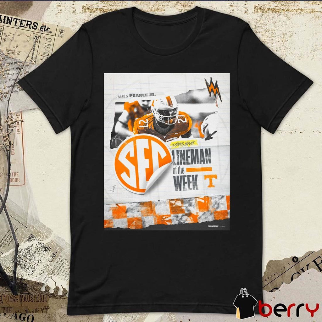 James Pearce Jr. Tennessee Vols Lineman Of The Week Poster t-shirt