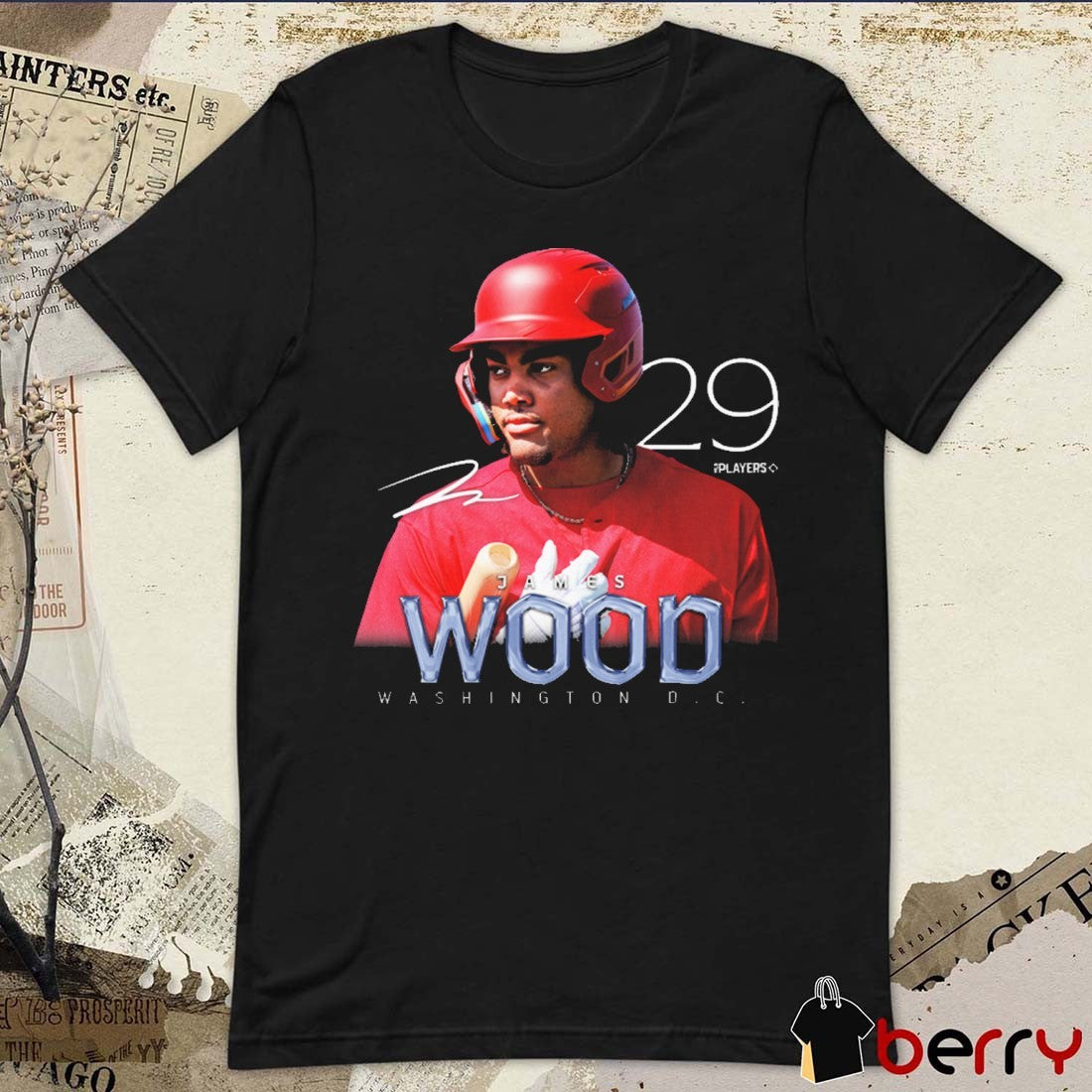 James Wood Breakout Series #29 Washington DC Washington Nationals MLB Signature Portrait t-shirt