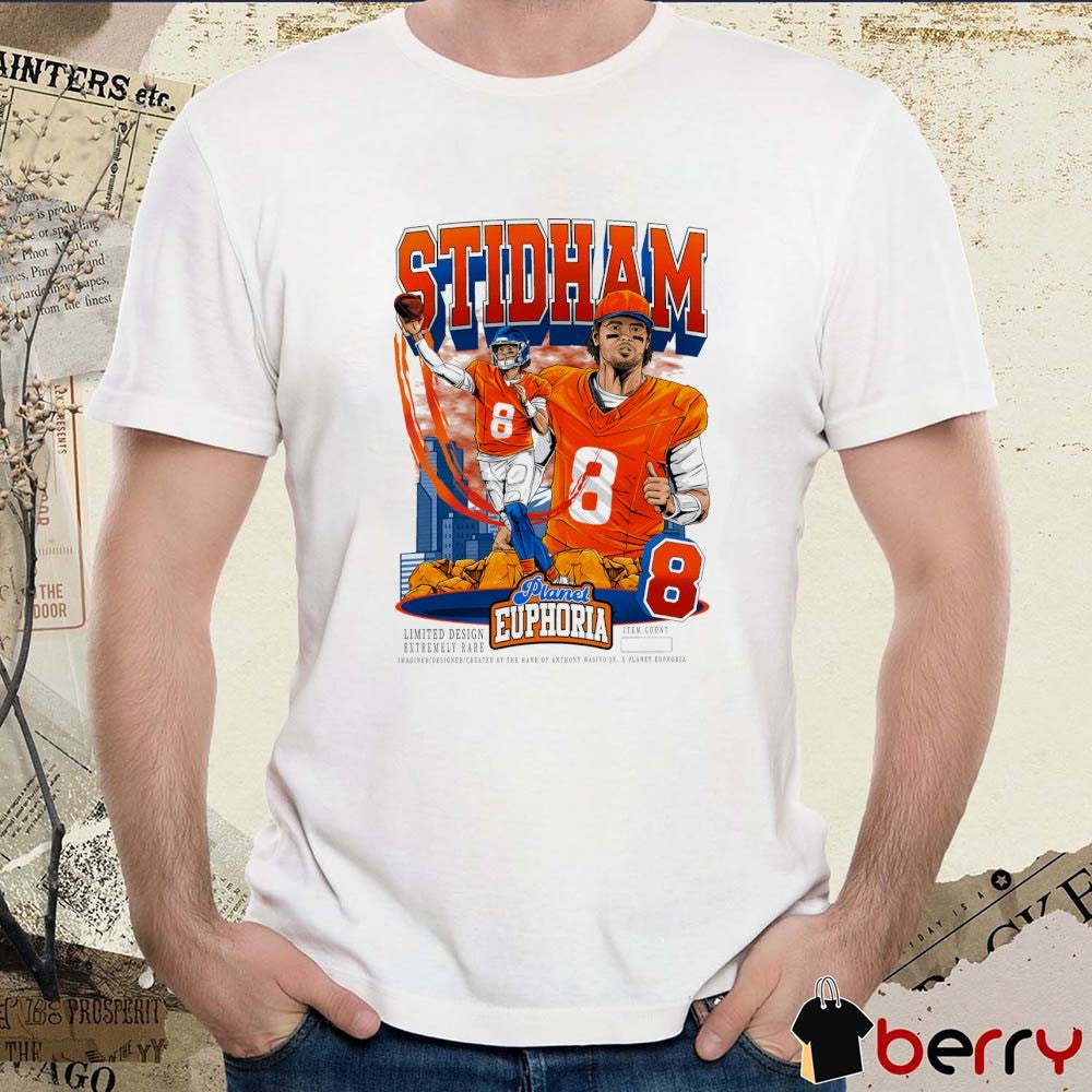 Jarrett Stidham Denver Broncos NFL Planet Euphoria Art t-shirt