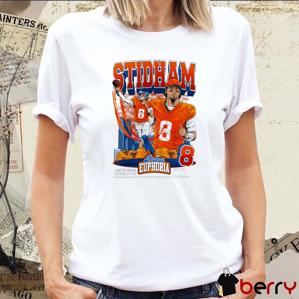 Jarrett Stidham Denver Broncos NFL Planet Euphoria Art t-shirt