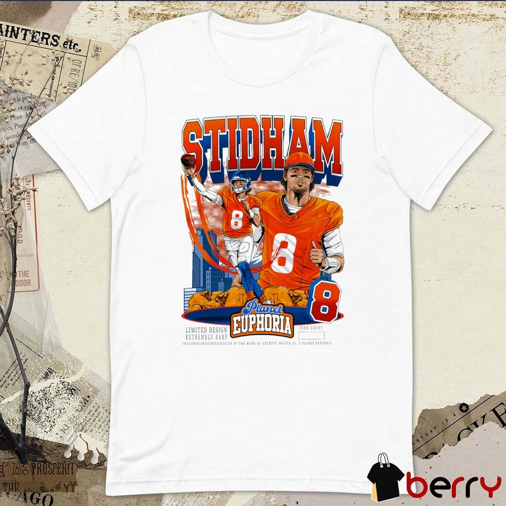 Jarrett Stidham Denver Broncos NFL Planet Euphoria Art t-shirt
