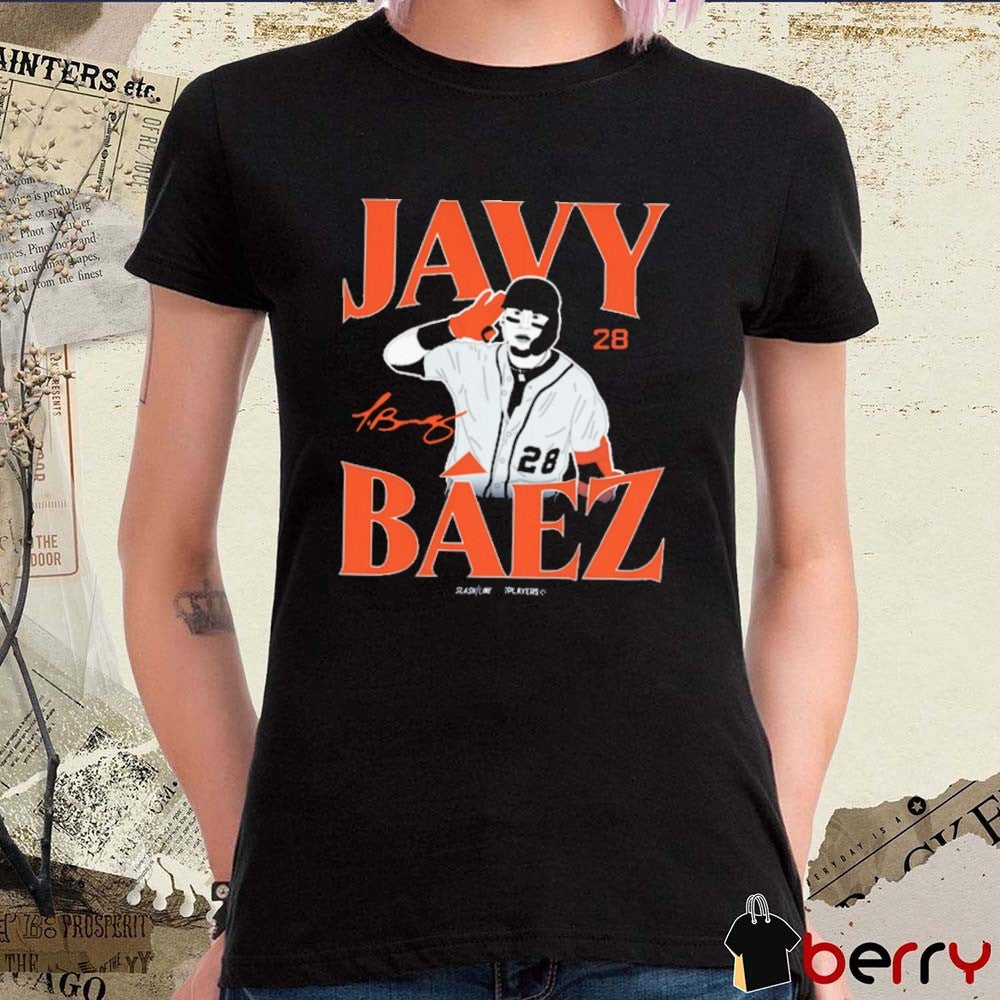 Javy Báez Javier Báez Detroit Tigers MLB Slash Line Signature t-shirt