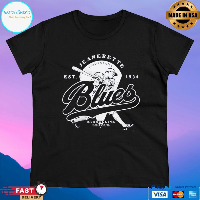 Jeanerette Blues Louisiana Est 1934 Evangeline League T-shirt