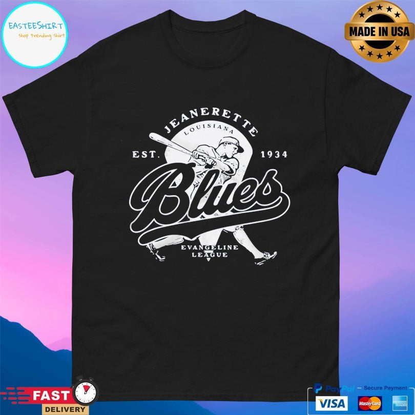 Jeanerette Blues Louisiana Est 1934 Evangeline League T-shirt