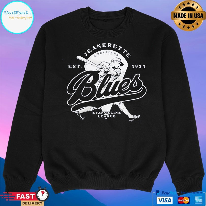 Jeanerette Blues Louisiana Est 1934 Evangeline League T-shirt