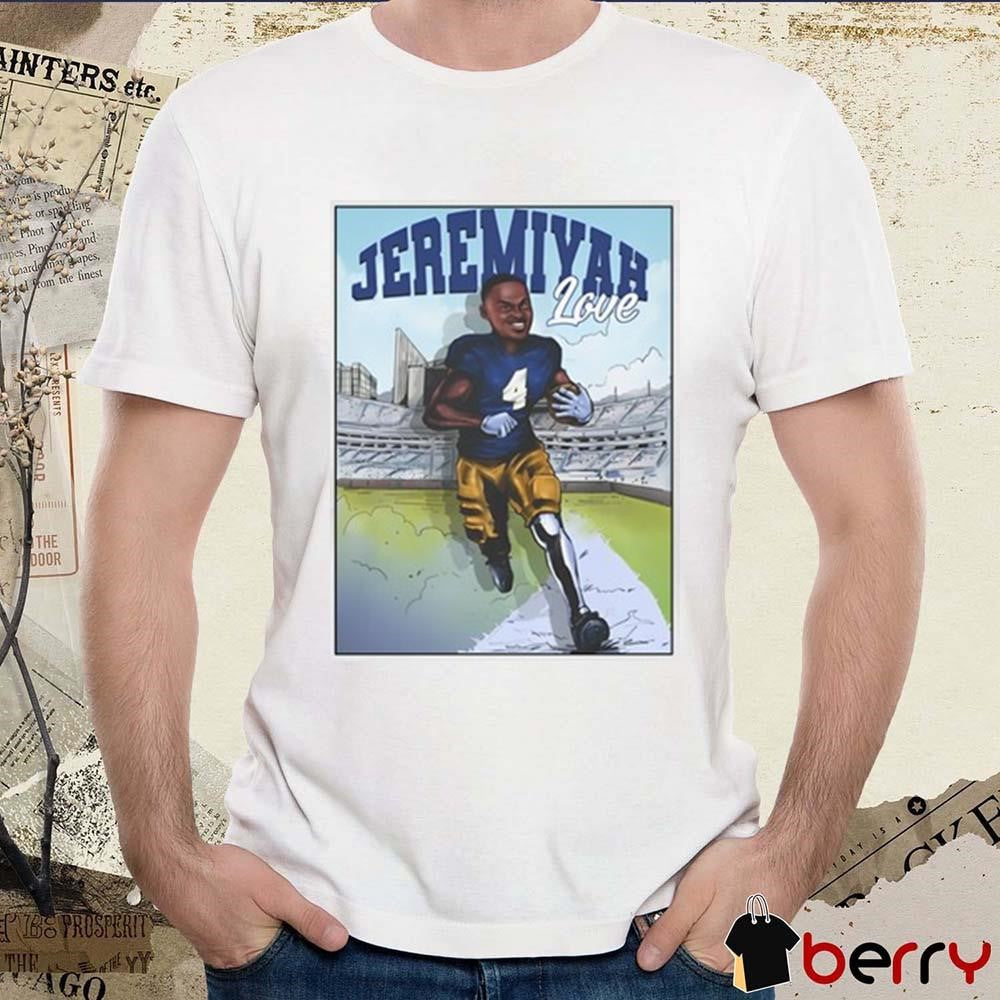 Jeremiyah Love Notre Dame Fighting Irish Cartoon Graphic t-shirt