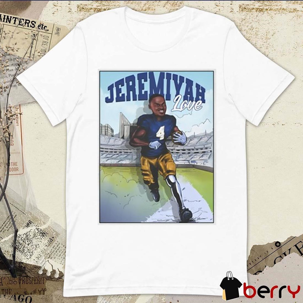 Jeremiyah Love Notre Dame Fighting Irish Cartoon Graphic t-shirt