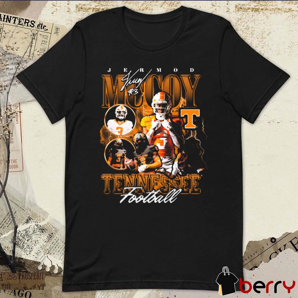 Jermod Mccoy #3 Pepper 90s Tennessee Volunteers Football Signature t-shirt