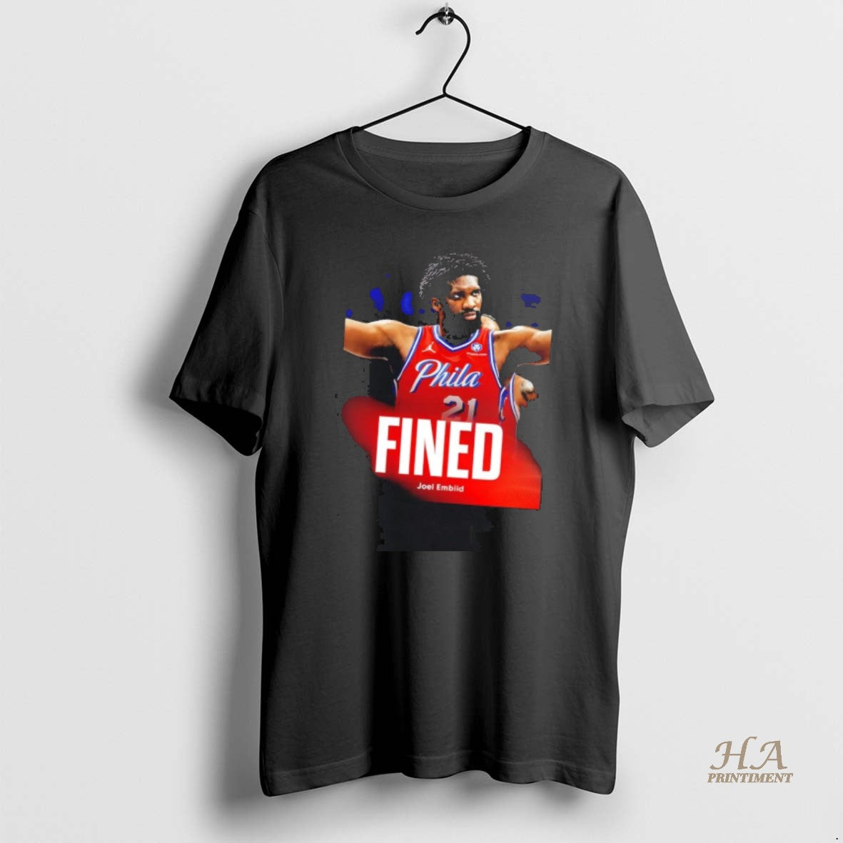 Official Joel Embiid Fined Lewd Gesture T-Shirts, Hoodie, Sweatshirt | InkNestWear.com