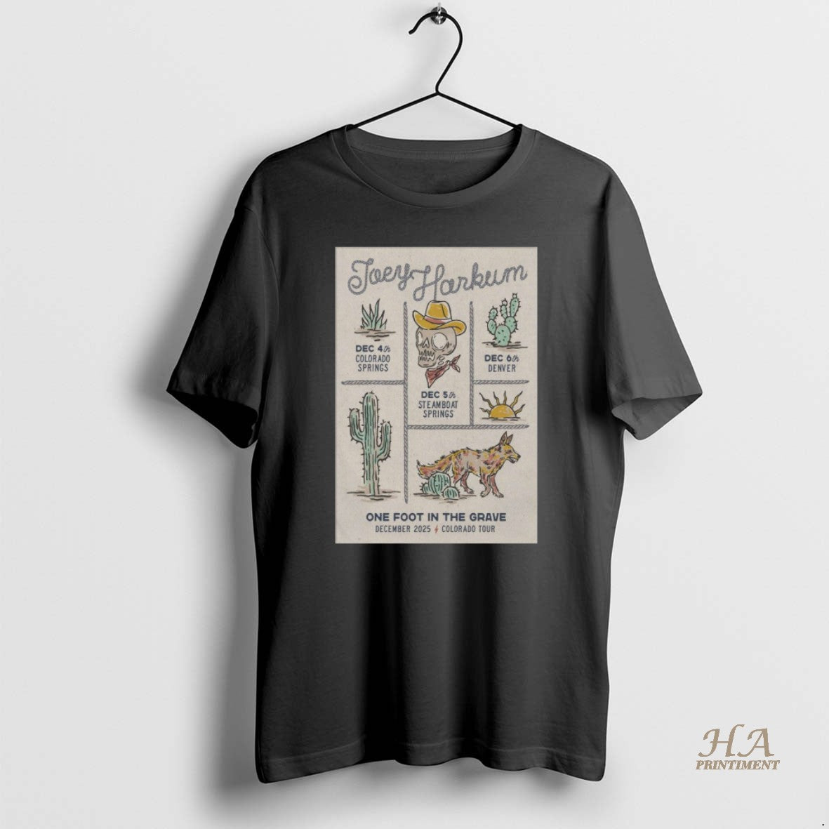 Official Joey Harkum December 4 6 2025 One Fot In The Grave Tour Colorado T-Shirts, Hoodie, Sweatshirt | InkNestWear.com