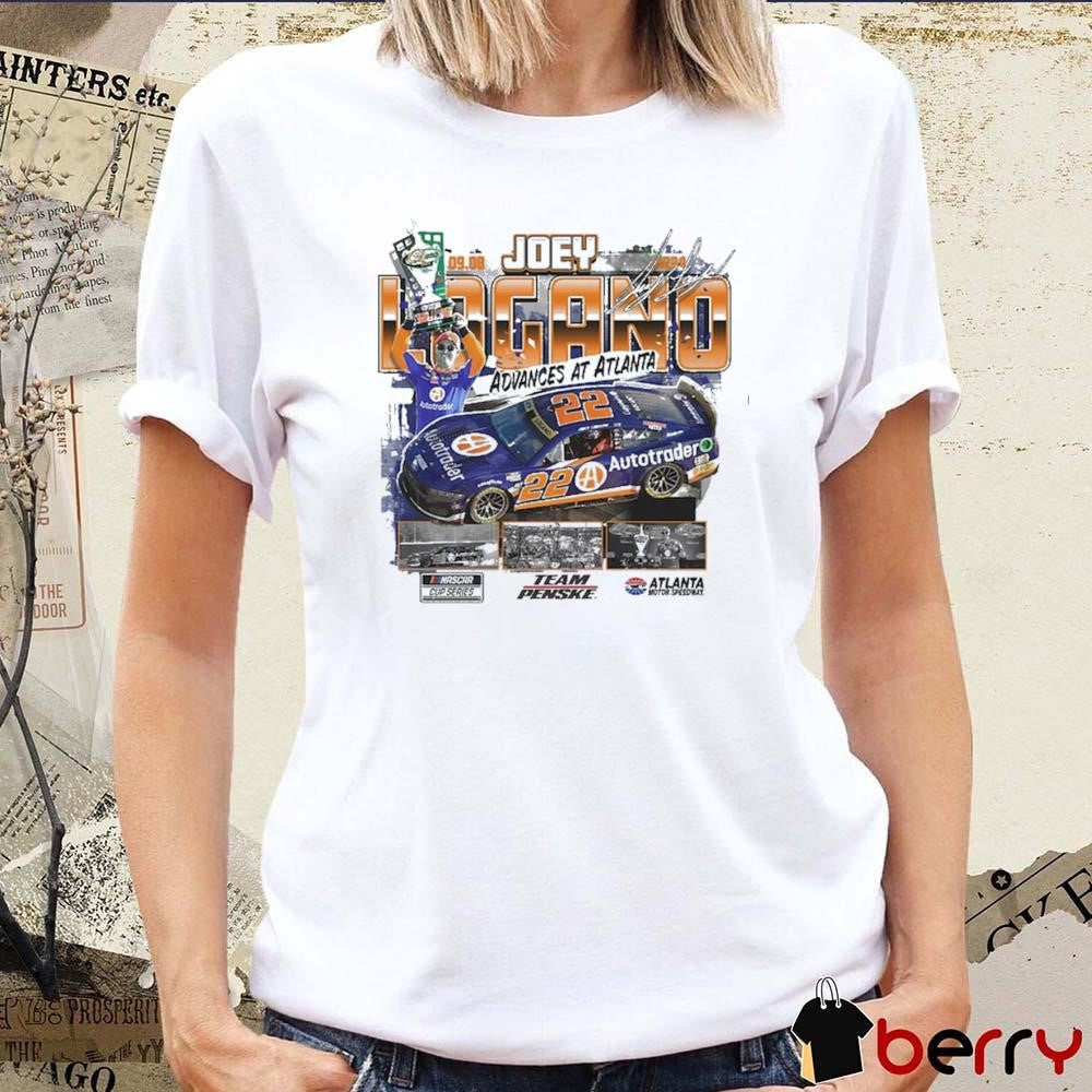 Joey Logano Checkered Flag Sports 2024 Quaker State 400 Race Winner Advances At Atlanta Signature t-shirt