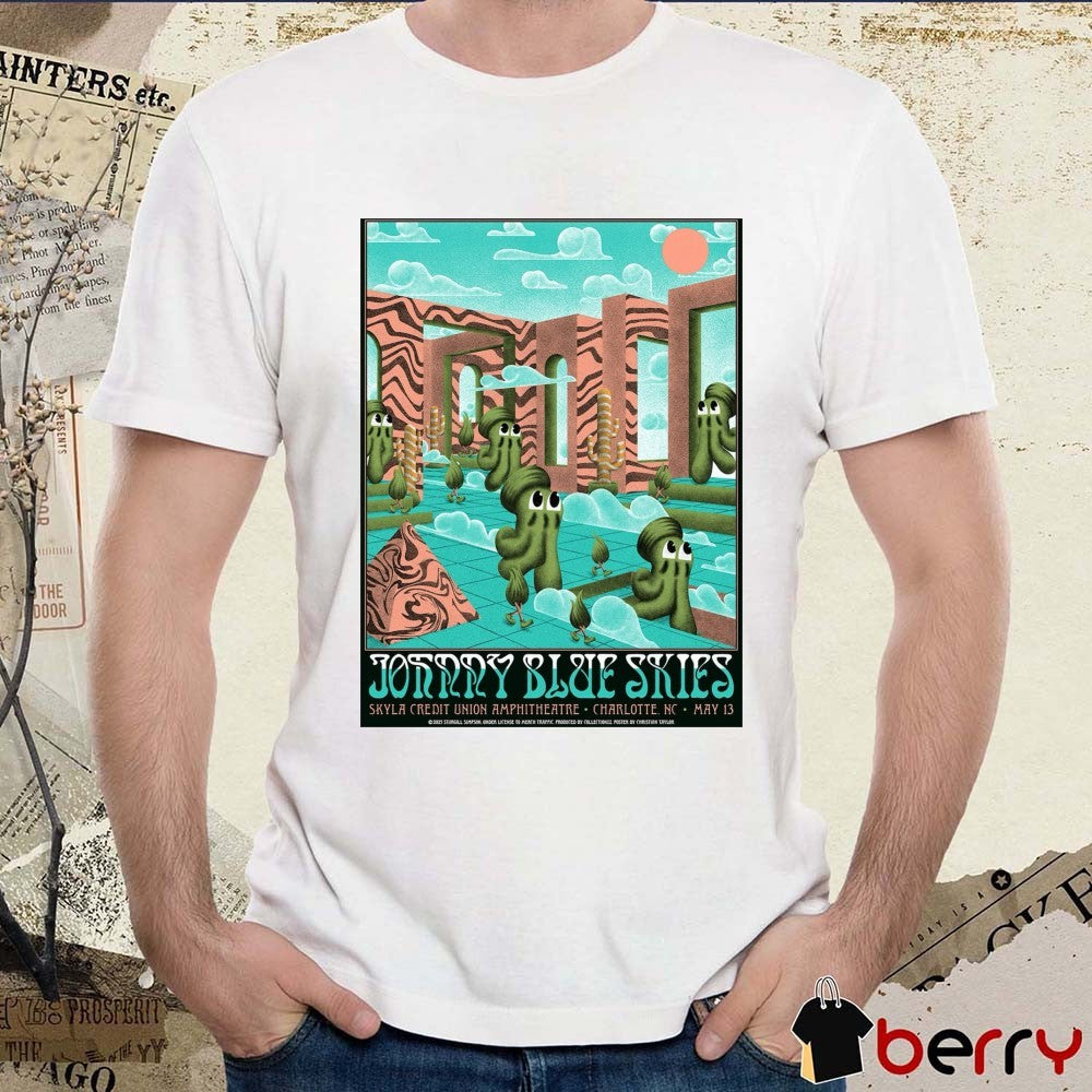 Johnny Blue Skies Skyla Credit Union Amphitheatre Charlotte NC May 13 2025 Poster t-shirt