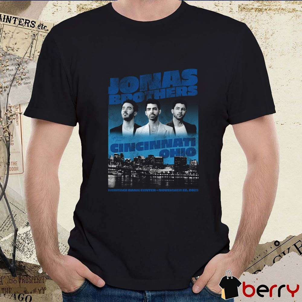 Jonas Brothers Greetings From Cincinnati Ohio Heritage Bank Center November 22, 2025 t-shirt