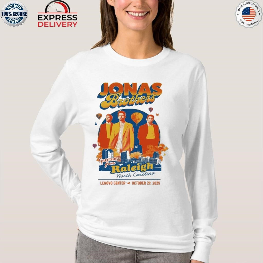 Jonas Brothers Oct 29 2025 The Lenovo Center in Raleigh Tour Shirt