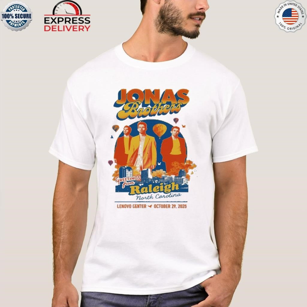 Jonas Brothers Oct 29 2025 The Lenovo Center in Raleigh Tour Shirt