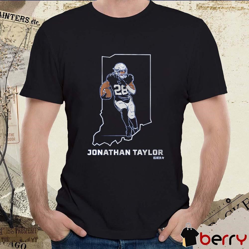 Jonathan Taylor State Star Indianapolis Colts NFL t-shirt
