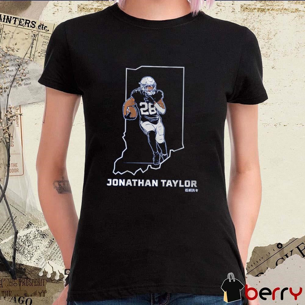 Jonathan Taylor State Star Indianapolis Colts NFL t-shirt