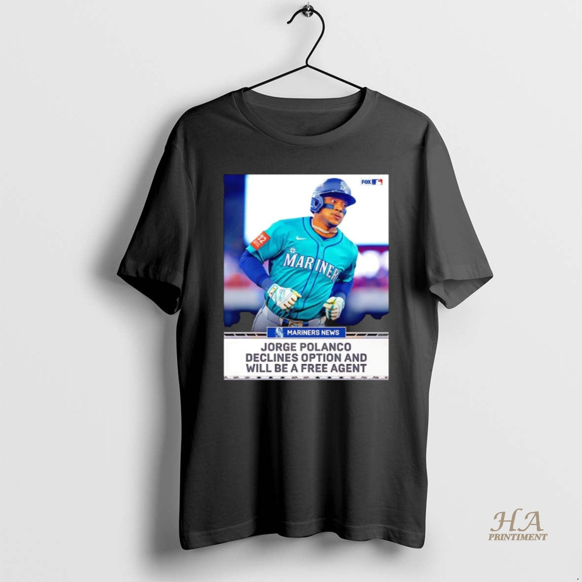 Official Jorge Polanco Declines Option And Will Be A Free Agent Mariners T-Shirts, Hoodie, Sweatshirt | InkNestWear.com