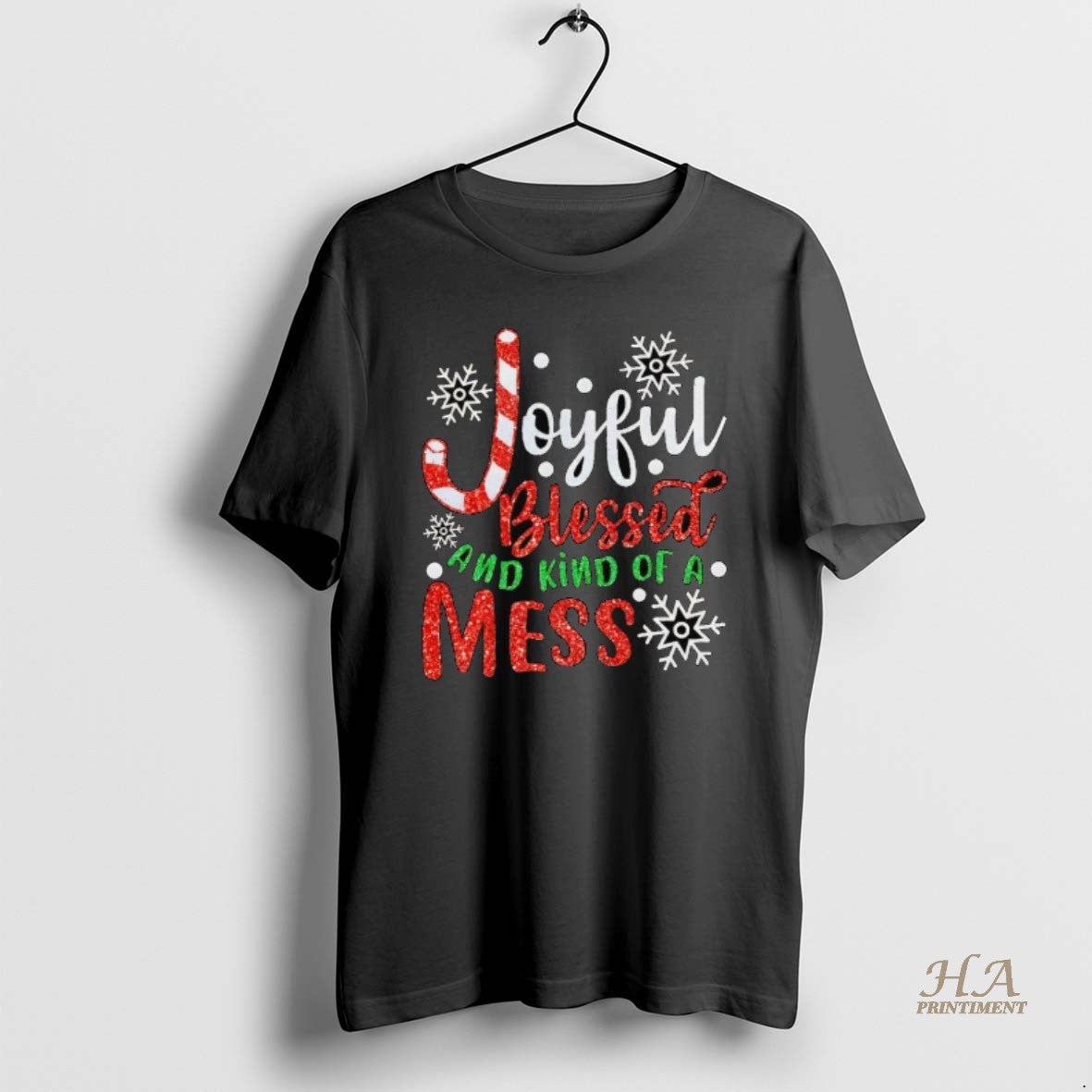 Official Joyful Blessed And Kind Of A Mess Christmas T-Shirts, Hoodie, Sweatshirt | InkNestWear.com