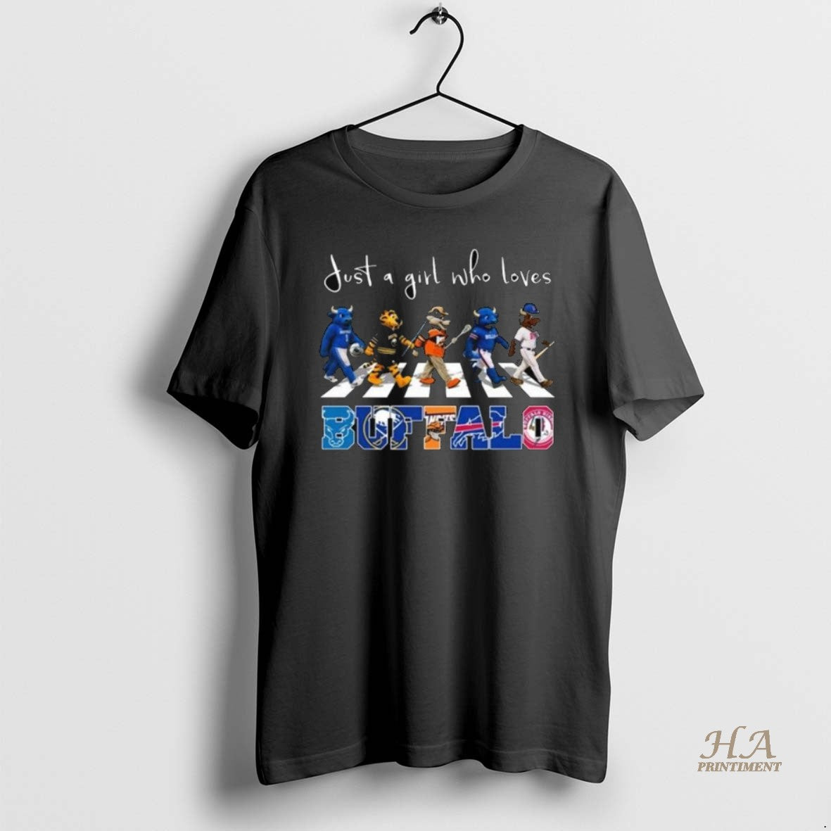 Official Just A Girl Who Loves Mascot Buffalo City Sports All Team 2025 Long Sleve T-Shirts, Hoodie, Sweatshirt