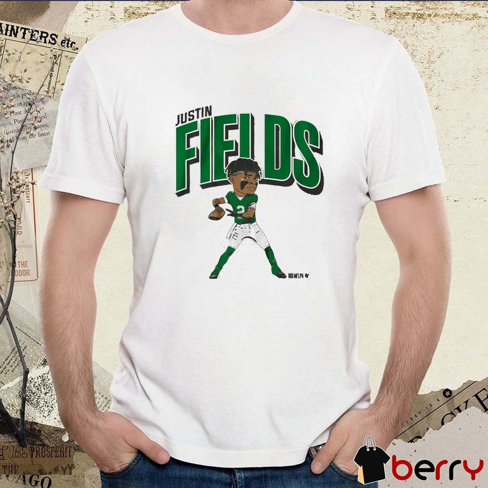 Justin Fields New York Jets Caricature NFL Football Graphic 2025 t-shirt