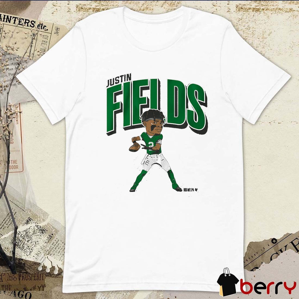 Justin Fields New York Jets Caricature NFL Football Graphic 2025 t-shirt