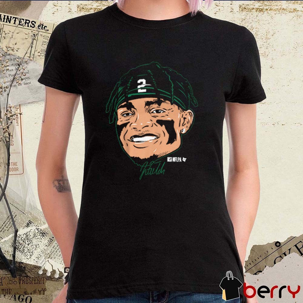 Justin Fields New York Jets Swag Head NFL Football Portrait Signature Painting t-shirt