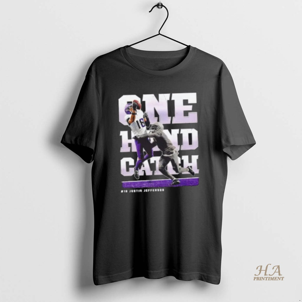 Official Justin Jefferson Minnesota Vikings One Hand Catch T-Shirts, Hoodie, Sweatshirt | InkNestWear.com