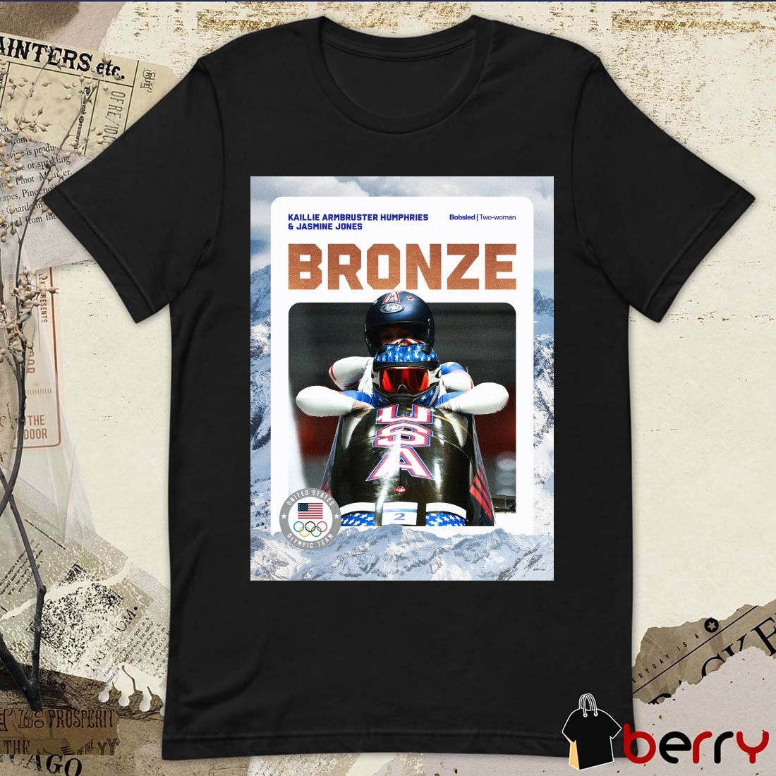 Kaillie Armbruster Humphries and Jasmine Jones Bobsled Bronze Medal Winter 2026 Olympics t-shirt