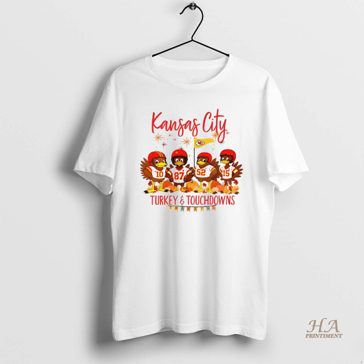 Official Kansas City Chiefs Football American Football Turkey And Touchdowns Thankful Thanksgiving T-Shirts, Hoodie,...