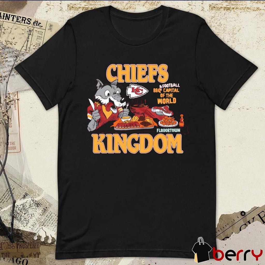 Kansas City Chiefs Guy Fieri’s Flavortown Chiefs Kingdom And Football BBQ Capital Of The World Painting NFL 2024 t-shirt