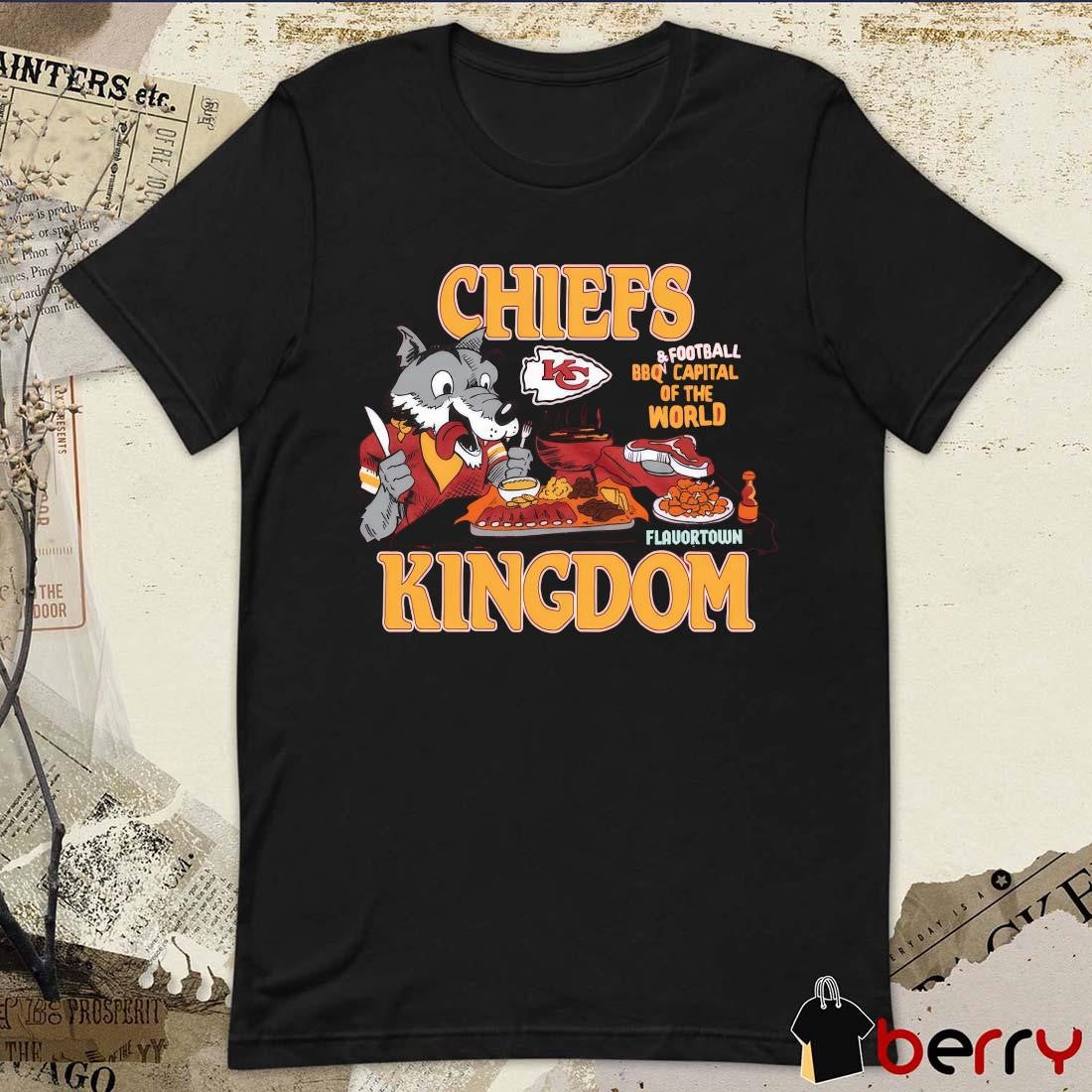 Kansas City Chiefs Guy Fieri’s Flavortown Chiefs Kingdom And Football BBQ Capital Of The World Painting NFL 2024 t-shirt