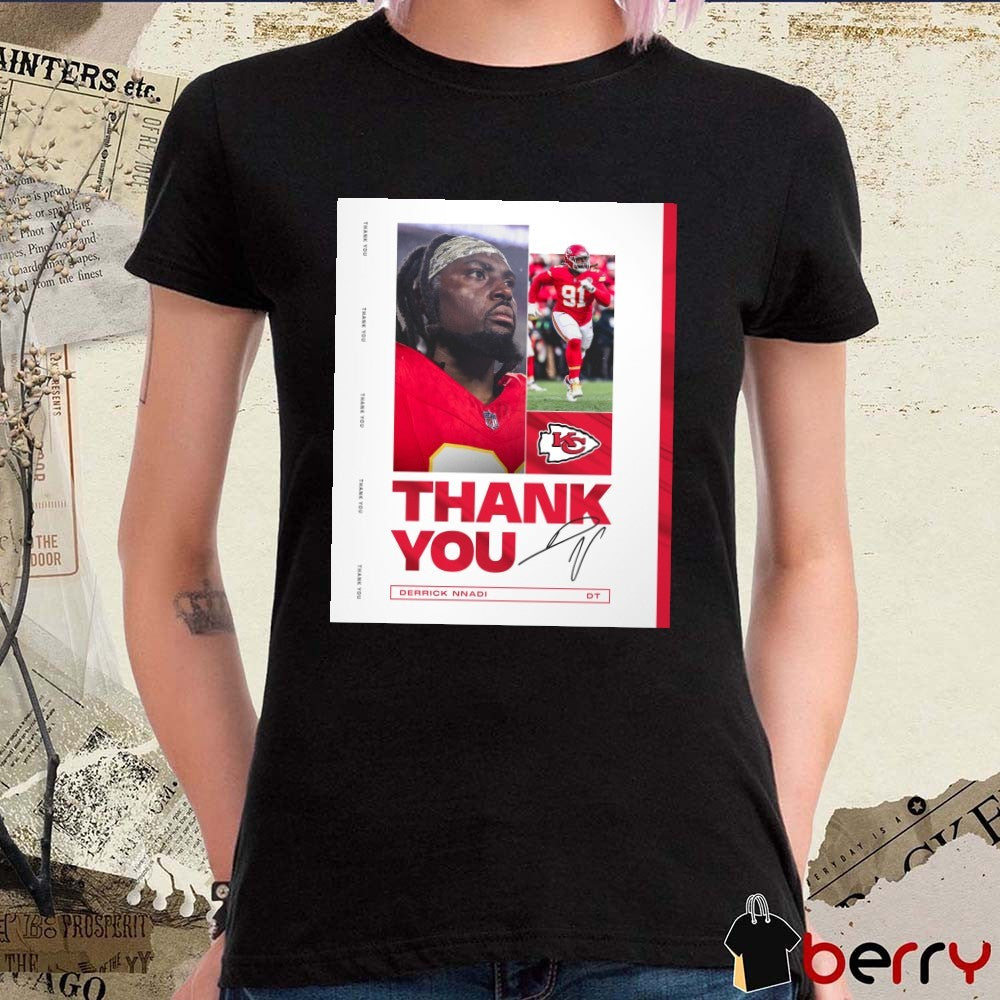 Kansas City Chiefs NFL Football Thank You For Everything Derrick Nnadi Signature Poster t-shirt