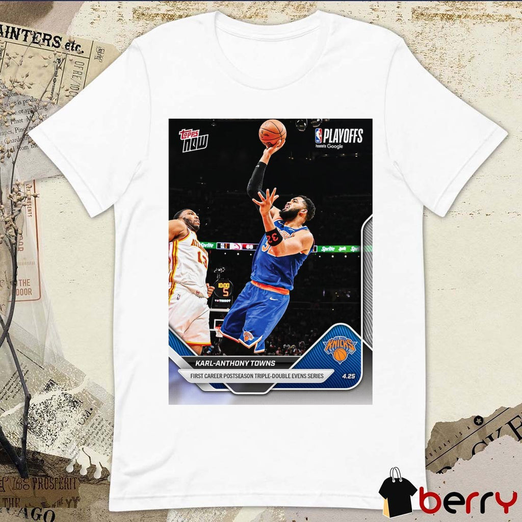 Karl-Anthony Towns New York Kicks 2025-26 NBA Topps NOW Poster t-shirt