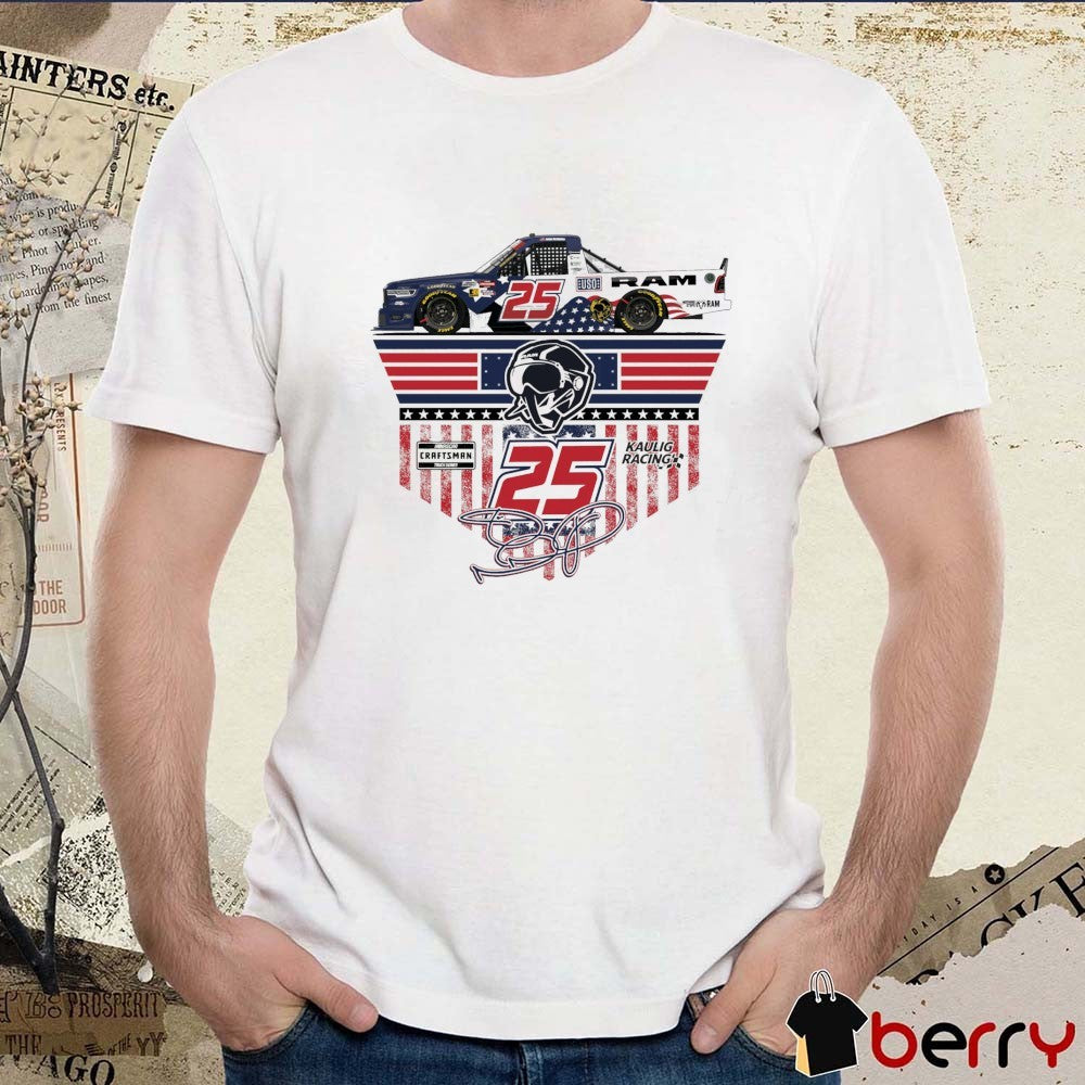 Kaulig Racing x Ram 25 Jamie McMurray USO NASCAR Craftsman Track Series Signature t-shirt