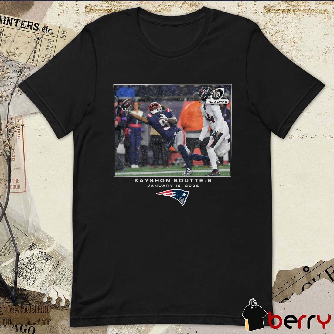 Kayshon Boutte New England Patriots NFL Flash Features January 17 2026 t-shirt