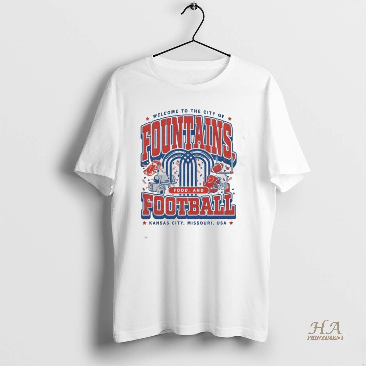 Official Kc Welcome To The City Of Fountains Food And Football T-Shirts, Hoodie, Sweatshirt | InkNestWear.com