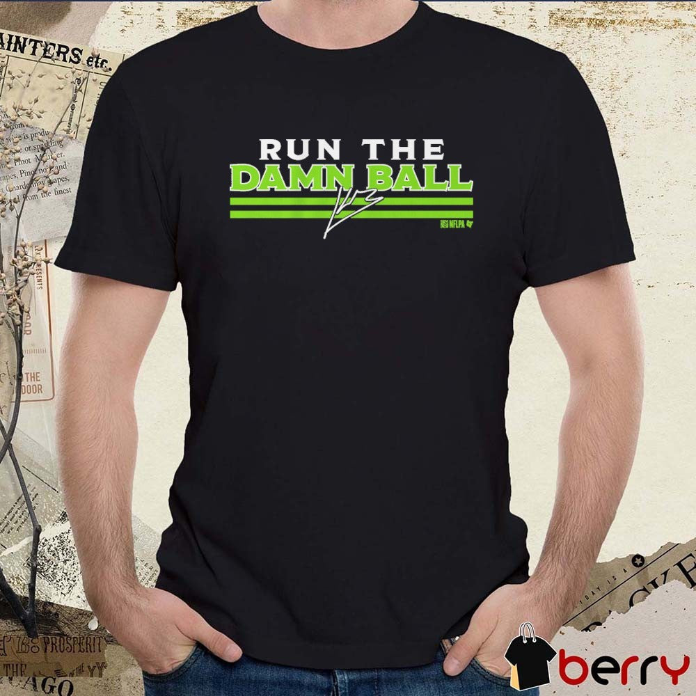 Kenneth Walker III Run the Damn Ball Seattle Seahawks NFL Signature t-shirt