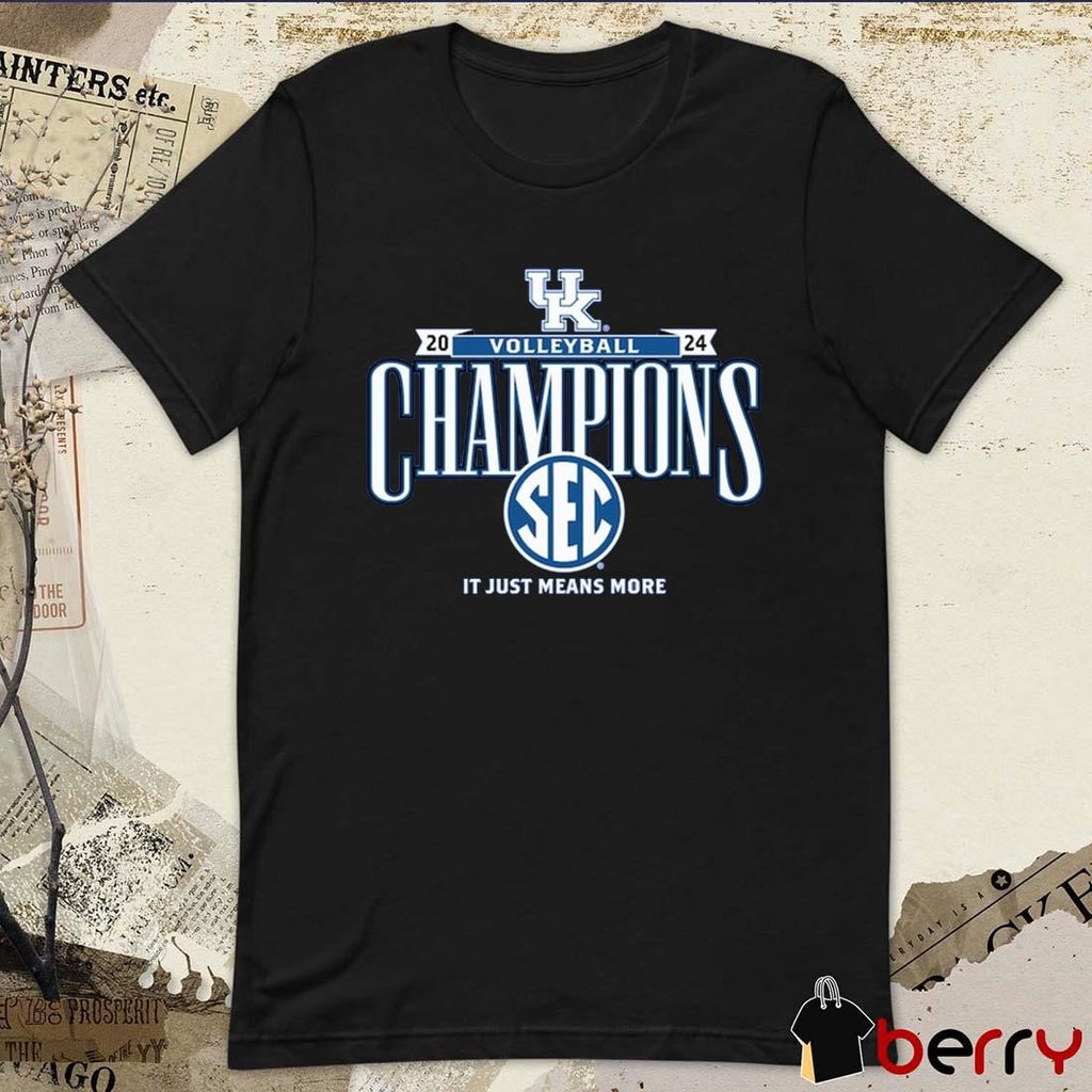 Kentucky Wildcats 2024 SEC Volleyball Regular Season Champions It Just Means More Locker Room t-shirt