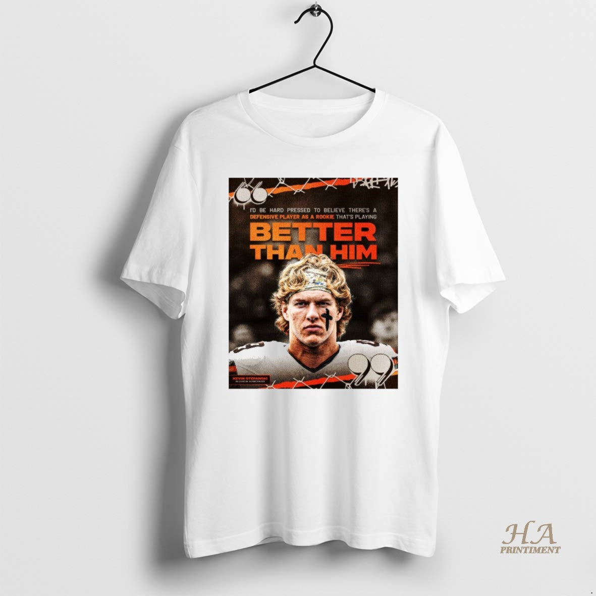 Official Kevin Stefanski Id Be Hard Pressed To Believe Theres A Defensive Player As T-Shirts, Hoodie, Sweatshirt