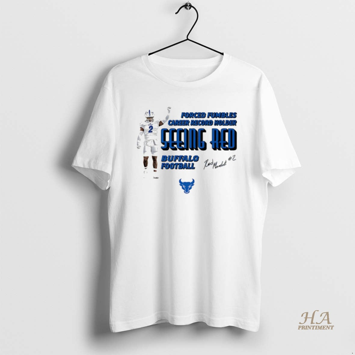 Official Khalil Murdock Buffalo Bulls Football Forced Fumbles Career Record Holder Seeing Red Christmas T-Shirts, Hoodie,...