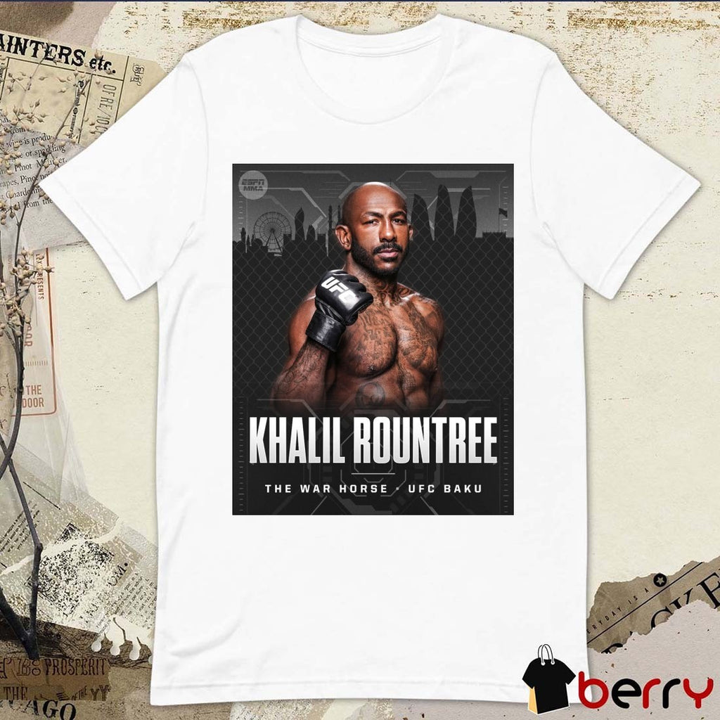 Khalil Rountree Jr. Win Over Jamahal Hill The War Horse UFC Baku Poster t-shirt