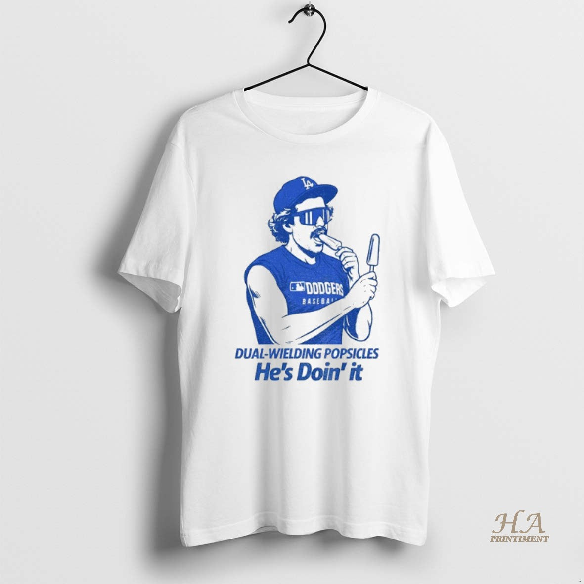 Official Kike Hernandez Dual Wielding Popsicles Hes Doin It Funny T-Shirts, Hoodie, Sweatshirt | InkNestWear.com